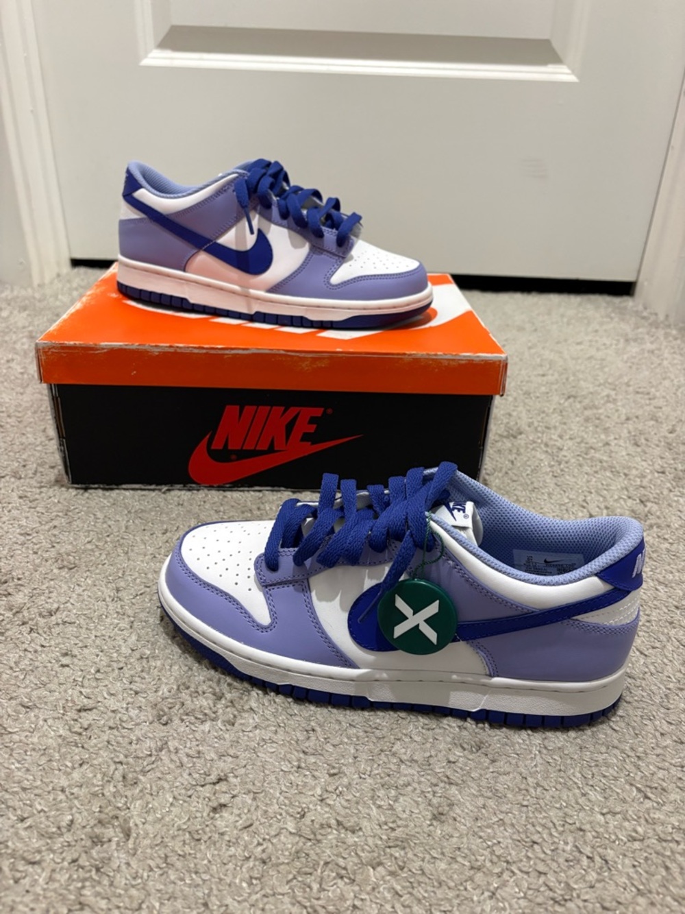 Nike women’s Purple and White Low-Top Sneakers